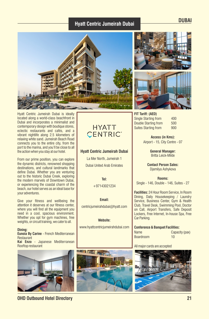 Hyatt Centric Jumeirah Dubai