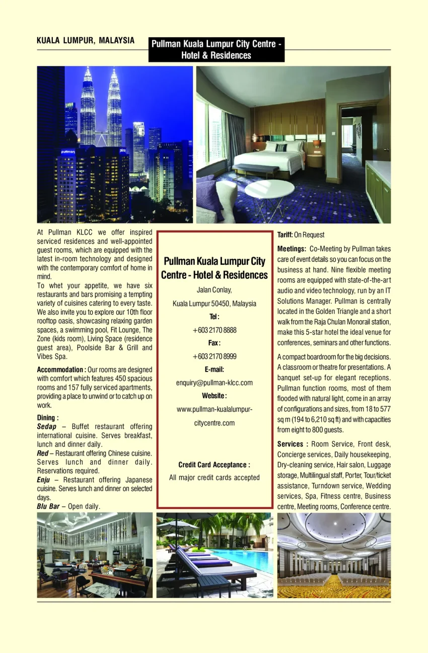 Pullman Kuala Lumpur City Centre - Hotel & Residences